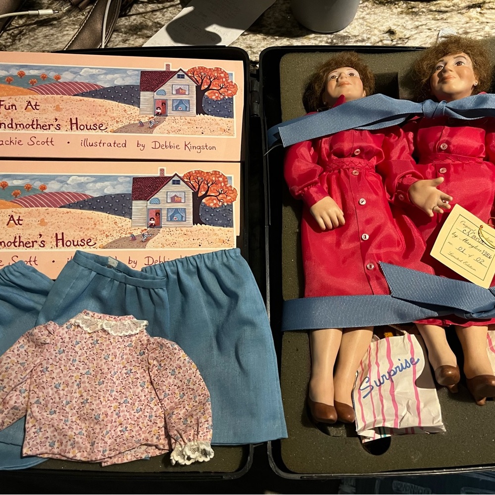 Limited Edition Porcelain Doll with Red Dress